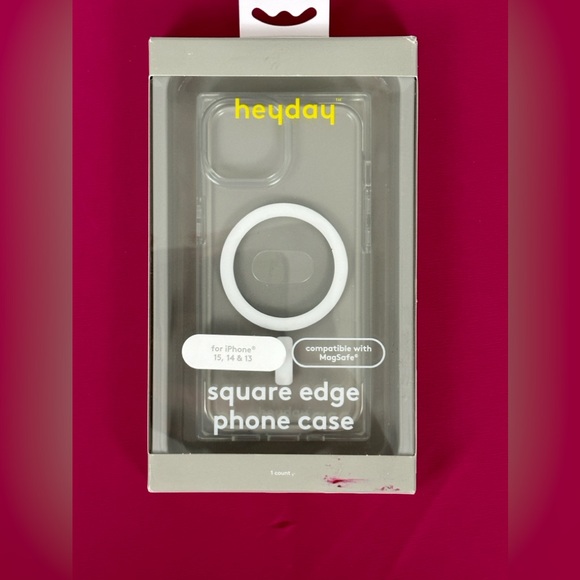 Apple iPhone 15, 14 & 13 Clear Square Edge Phone Case MagSafe compatible… - Picture 5 of 9